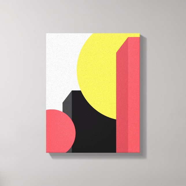 Abstract, colorful, modern, simple, vibrant design canvas print (Front)