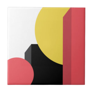 Abstract, colorful, modern, simple, vibrant design ceramic tile