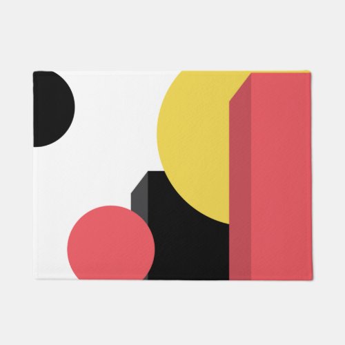Abstract colorful modern simple vibrant design doormat
