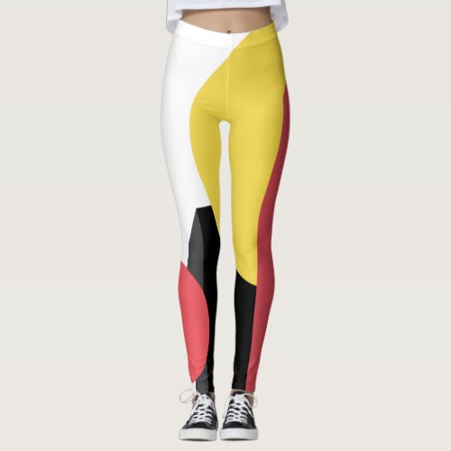 Abstract colorful modern simple vibrant design leggings