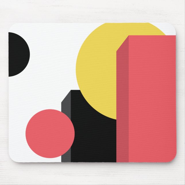 Abstract, colorful, modern, simple, vibrant design mouse pad (Front)