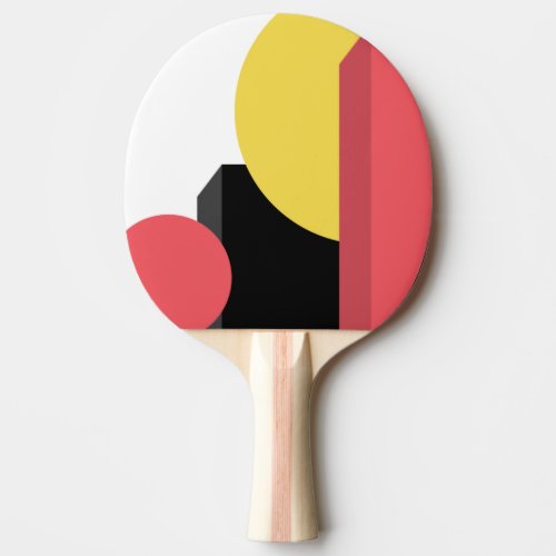 Abstract colorful modern simple vibrant design ping pong paddle