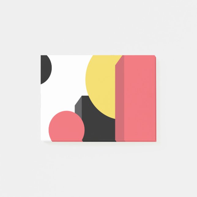 Abstract, colorful, modern, simple, vibrant design post-it notes (Front)