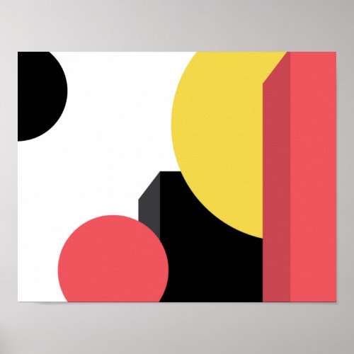 Abstract colorful modern simple vibrant design poster