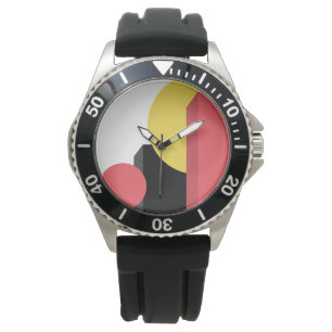 Abstract, colorful, modern, simple, vibrant design watch