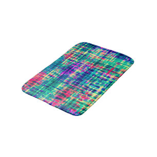 Abstract Colorful Modern Tie Dye Pattern Bath Mat