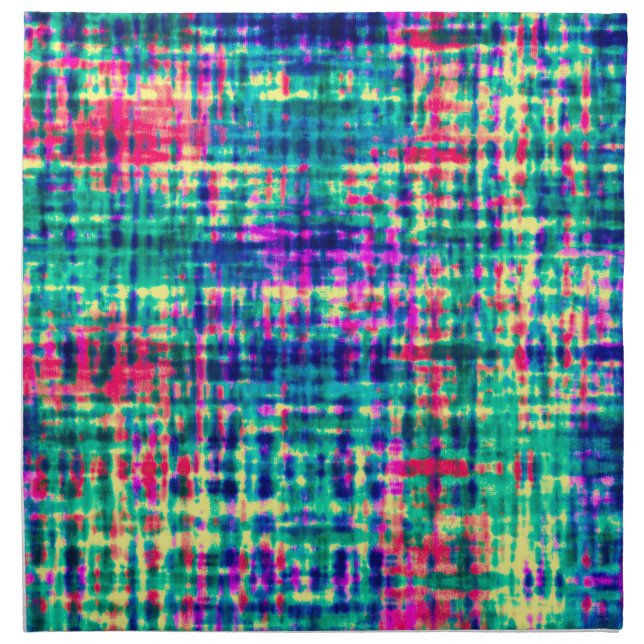 Abstract Colorful Modern Tie Dye Pattern Cloth Napkin (Front)