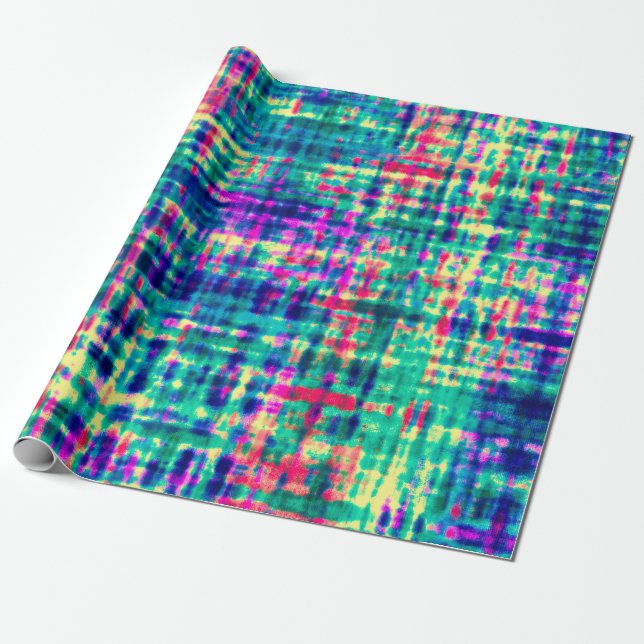 Abstract Colorful Modern Tie Dye Pattern Wrapping Paper (Unrolled)