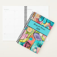 Abstract Colorful Modern Trendy Artistic Customize Planner