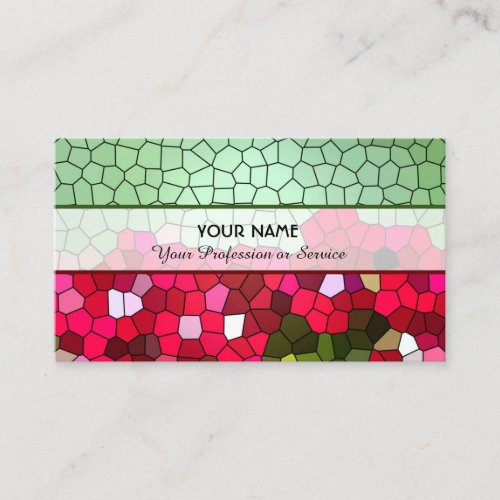 Abstract colorful mosaic tiles pattern business ca business card