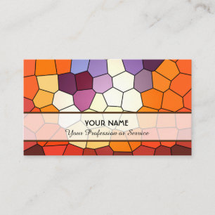 Abstract colorful mosaic tiles pattern business ca card