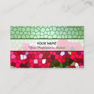 Abstract colorful mosaic tiles pattern business ca card