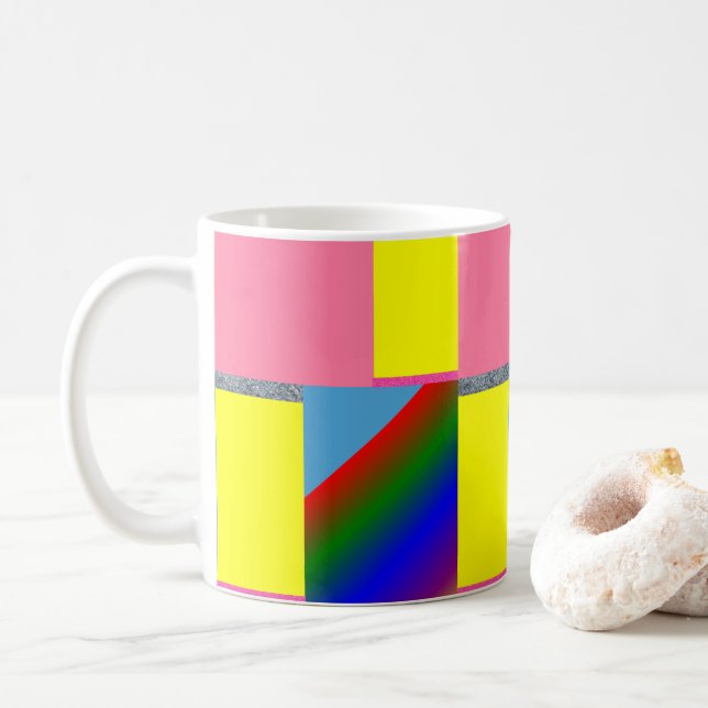 Abstract Colorful Mug (With Donut)