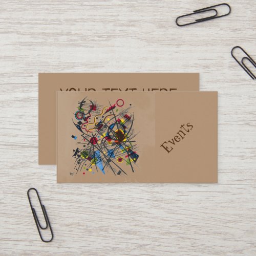 Abstract colorful musical business card