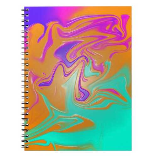 Abstract Colorful Neon Colors Notebook