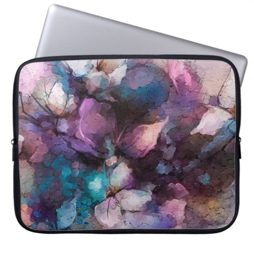 Abstract colorful oil acrylic painting of spring  laptop sleeve