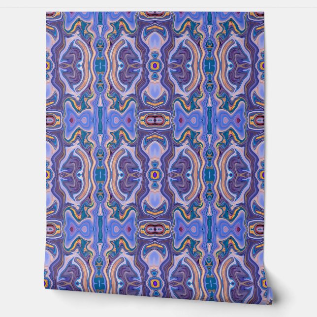 Abstract Colorful Paint Liquid Pattern Wallpaper (Unrolling)