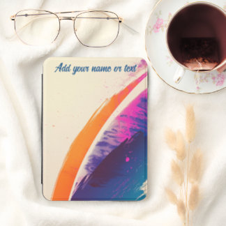 Abstract Colorful Paint Splatter Custom Name Kindle Cover