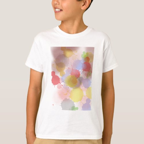 Abstract colorful paint splatter  T_Shirt