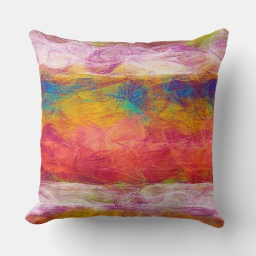 Abstract Colorful Painting 23 Throw Pillow