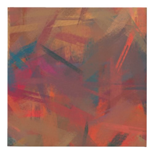 Abstract Colorful Painting 2 Faux Canvas Print