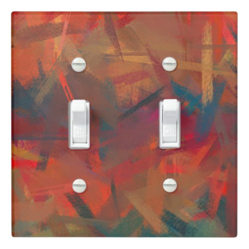 Abstract Colorful Painting 2 Light Switch Cover