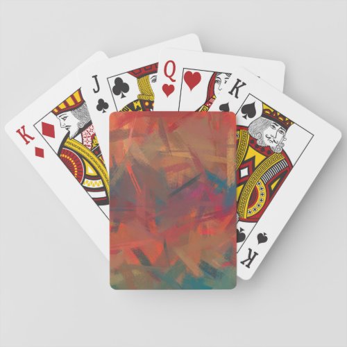 Abstract Colorful Painting 2 Poker Cards