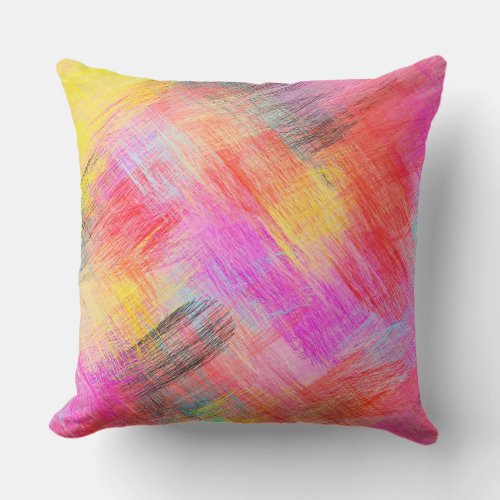 Abstract Colorful Painting 39 Throw Pillow