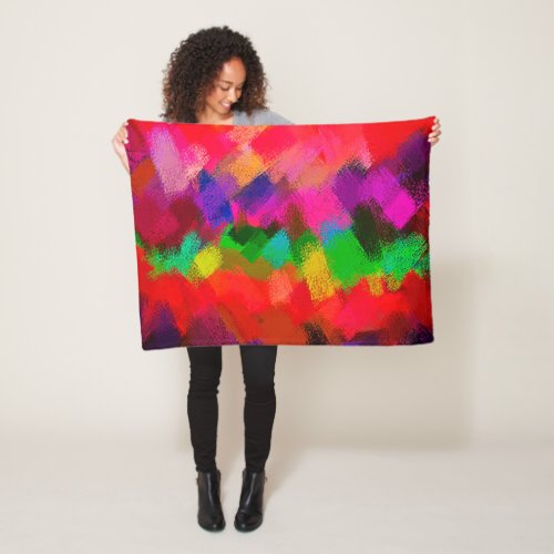 Abstract Colorful Painting 3 Fleece Blanket