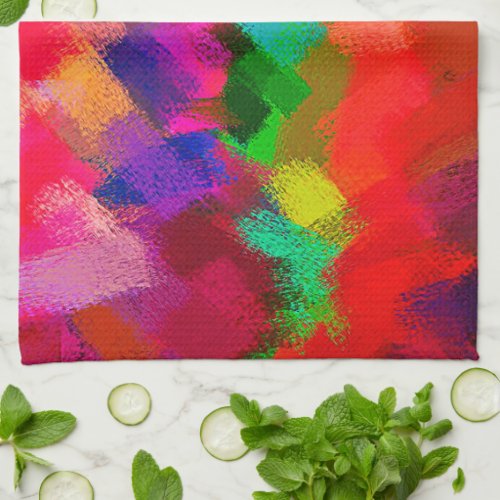 Abstract Colorful Painting 3 Kitchen Towel