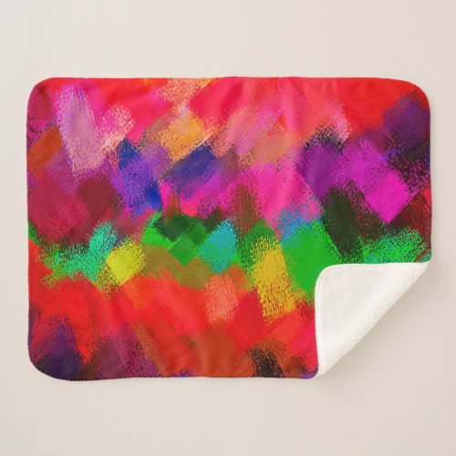 Abstract Colorful Painting 3 Sherpa Blanket