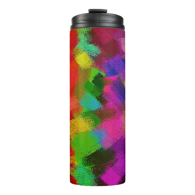 Abstract Colorful Painting #3 Thermal Tumbler (Front)