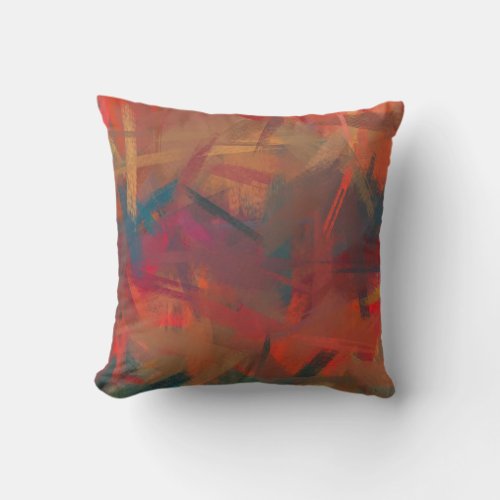 Abstract Colorful Painting 3 Throw Pillow