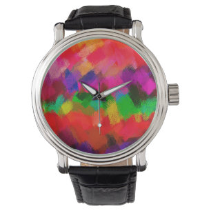 Abstract Colorful Painting #3 Watch