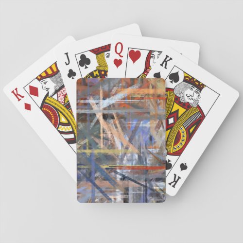 Abstract Colorful Painting 4 Poker Cards