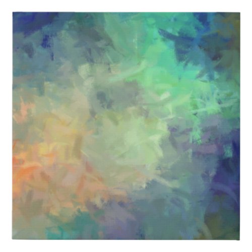 Abstract Colorful Painting 5 Faux Canvas Print