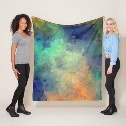 Abstract Colorful Painting 5 Fleece Blanket