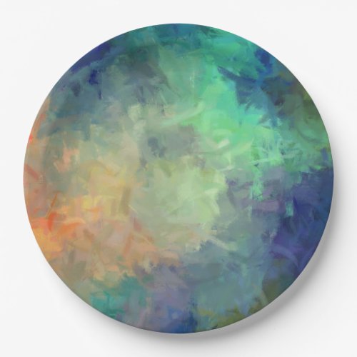 Abstract Colorful Painting 5 Paper Plates