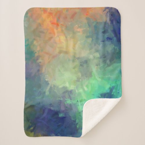 Abstract Colorful Painting 5 Sherpa Blanket