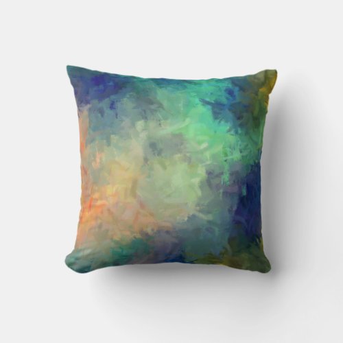 Abstract Colorful Painting 6 Throw Pillow