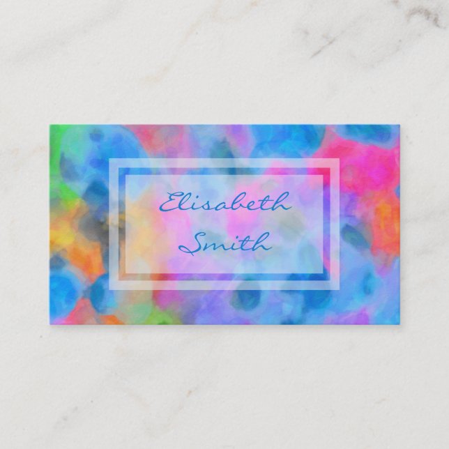 Abstract Colorful Painting Business Card (Front)