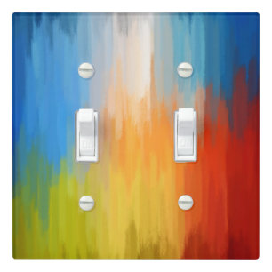 Abstract Colorful Painting Light Switch Cover