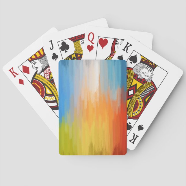 Abstract Colorful Painting Poker Cards (Back)