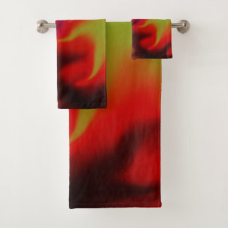 Abstract Colorful Painting Splash Marbling Bath Towel Set