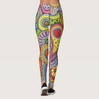 Magenta Paisley Leggings