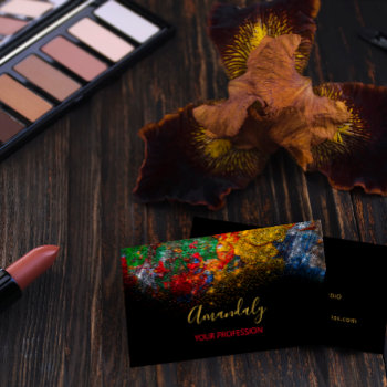 Abstract Colorful Palette Makeup Artist Rainbow Business Card by luxury_luxury at Zazzle