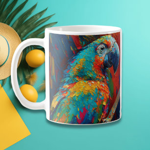 Abstract Colorful Parrot Coffee Mug