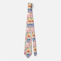 Abstract Colorful Pastel Flowers Floral Pattern