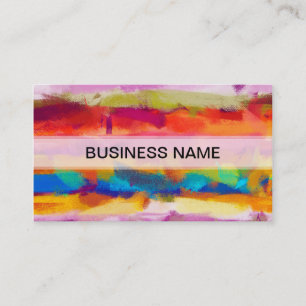 Abstract Colorful Pastel Pattern #6 Business Card