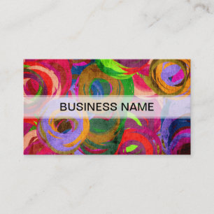 Abstract Colorful Pastel Pattern Business Card